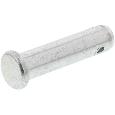 1-1/4in Bright Zinc Plated Steel Clevis Pin, 5/16in Diameter