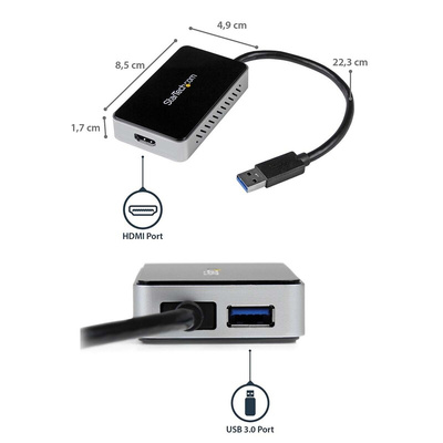 StarTech.com USB A to HDMI Adapter, USB 3.0, 1 Supported Display(s) - 1920 x 1200