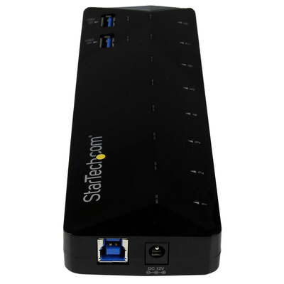 StarTech.com 10 Port USB 3.0 USB A  Hub, AC Adapter Powered, 201 x 60 x 24mm