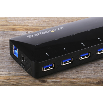 StarTech.com 10 Port USB 3.0 USB A  Hub, AC Adapter Powered, 201 x 60 x 24mm