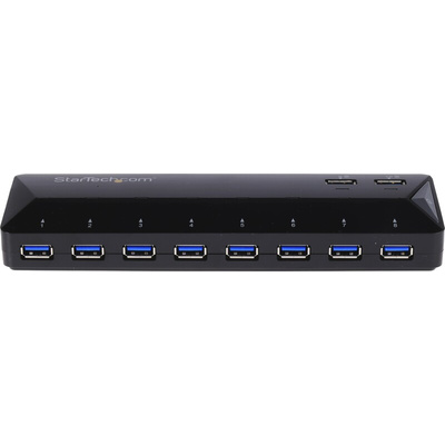 StarTech.com 10 Port USB 3.0 USB A  Hub, AC Adapter Powered, 201 x 60 x 24mm
