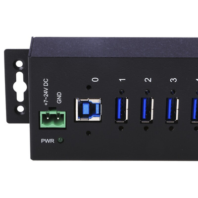 StarTech.com 10 Port USB 3.0 USB A  Hub, Terminal Connector Powered, 198 x 56 x 31mm