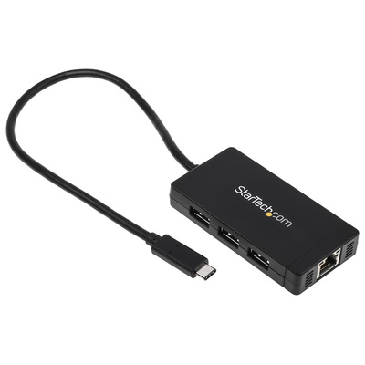 StarTech.com 3 Port USB 3.1 USB A, USB C  Hub, AC Adapter Powered, 87 x 45 x 14mm
