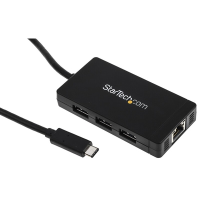 StarTech.com 3 Port USB 3.1 USB A, USB C  Hub, AC Adapter Powered, 87 x 45 x 14mm