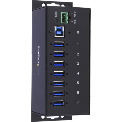 StarTech.com 7 Port USB 3.0 USB A  Hub, Terminal Connector Powered, 145 x 54 x 45mm