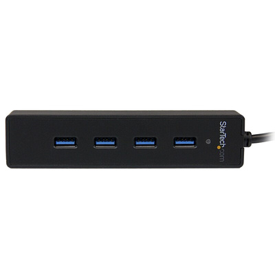StarTech.com 4 Port USB 3.0 USB A  Hub, USB Powered, 137 x 30 x 22mm