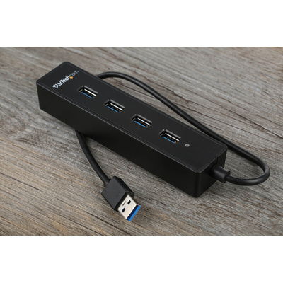 StarTech.com 4 Port USB 3.0 USB A  Hub, USB Powered, 137 x 30 x 22mm