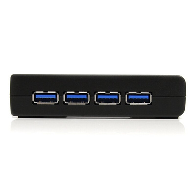 StarTech.com 4 Port USB 3.0 USB A  Hub, AC Adapter - UK Plug Powered, 95 x 68 x 23mm