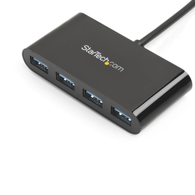 StarTech.com 4 Port USB 3.1 USB A, USB C  Hub, USB Bus Powered, 80 x 41 x 15mm