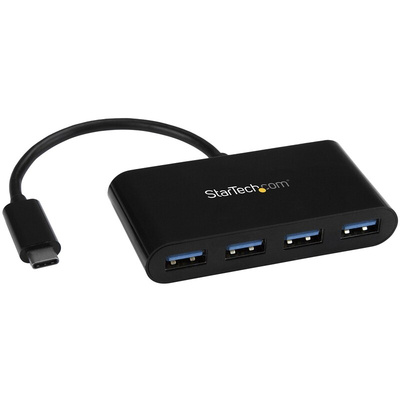 StarTech.com 4 Port USB 3.1 USB A, USB C  Hub, USB Bus Powered, 80 x 41 x 15mm