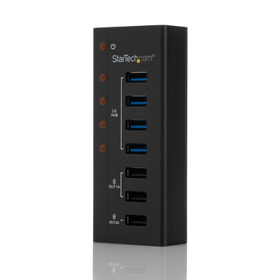 StarTech.com 4 Port USB 3.0 USB A  Hub, AC Adapter Powered, 110 x 45 x 24mm