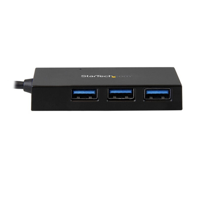 StarTech.com 4 Port USB 3.1 USB A, USB C  Hub, USB Bus Powered, 75 x 40 x 13mm