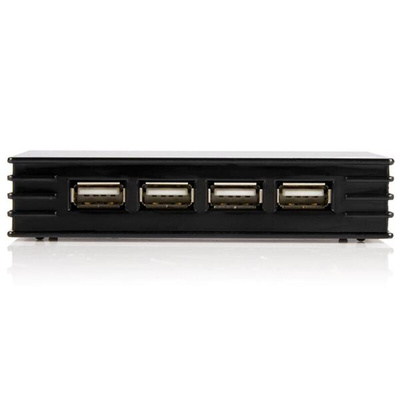 StarTech.com 4 Port USB 2.0 USB A  Hub, AC Adapter - UK Plug Powered, 100 x 60 x 20mm