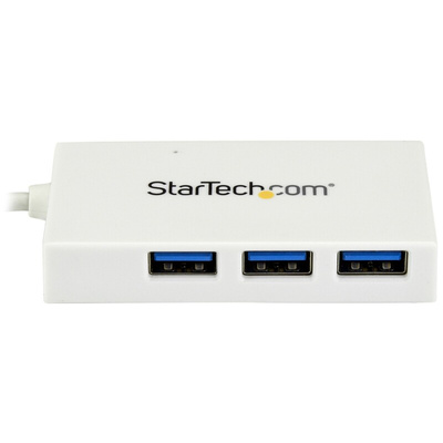 StarTech.com 4 Port USB 3.0 USB A, USB C  Hub, USB Powered, 75 x 40 x 13mm