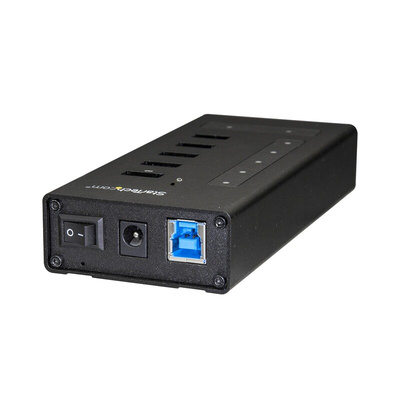 StarTech.com 7 Port USB 3.0 USB A, USB C  Hub, AC Adapter Powered, 130 x 60 x 26mm