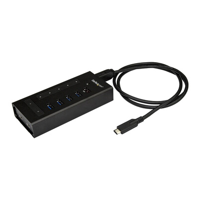 StarTech.com 7 Port USB 3.0 USB A, USB C  Hub, AC Adapter Powered, 130 x 60 x 26mm