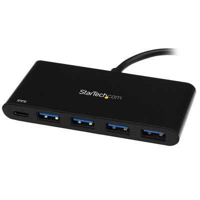 StarTech.com 4 Port USB 3.0 USB A, USB C  Hub, USB Powered, 93 x 40 x 11mm