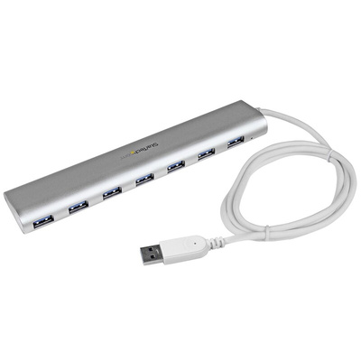 StarTech.com 7 Port USB 3.0 USB A  Hub, AC Adapter Powered, 183 x 37 x 18mm