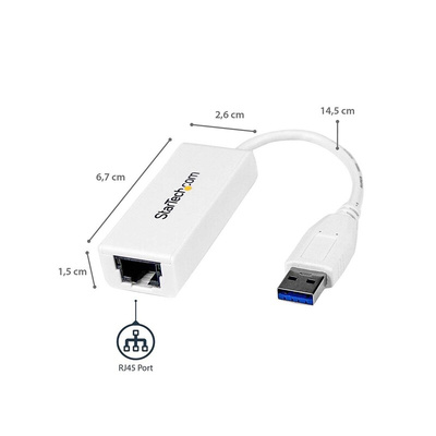 Startech USB Ethernet Adapter USB 3.0 USB A to RJ45 10/100/1000Mbit/s Network Speed