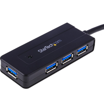 StarTech.com 4 Port USB 3.0 USB A  Hub, AC Adapter Powered, 292 x 35 x 15mm