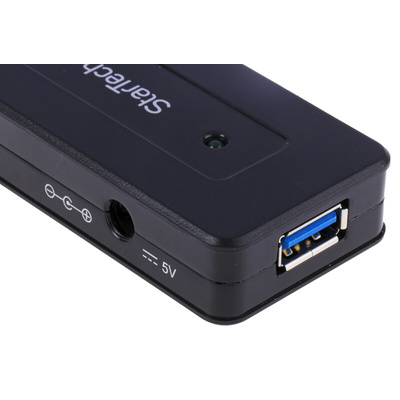 StarTech.com 4 Port USB 3.0 USB A  Hub, AC Adapter Powered, 292 x 35 x 15mm