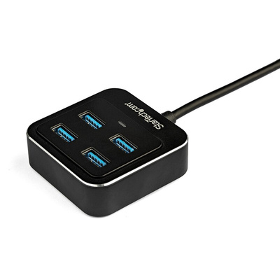 StarTech.com 4 Port USB 3.1 USB A  Hub, USB Bus Powered, 43 mm x 15.8 mm x 1.7cm