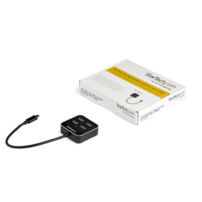 StarTech.com 4 Port USB 3.1 USB A  Hub, USB Bus Powered, 43 mm x 15.8 mm x 1.7cm
