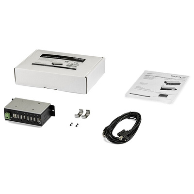 StarTech.com 7 Port USB 2.0 USB A  Hub, Terminal Connector Powered, 13.2cm