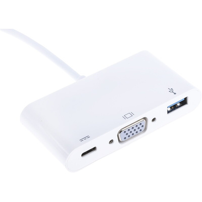 RS PRO USB C to VGA Adapter, USB 3.1, 1 Supported Display(s)
