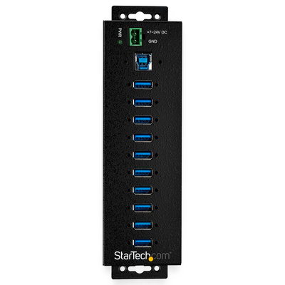 StarTech.com 10 Port USB 3.0 USB A, USB B  Hub, AC Adapter Powered, 190 x 295 x 70mm
