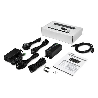 StarTech.com 7 Port USB 3.0 USB A, USB B  Hub, AC Adapter Powered, 166 x 242 x 55mm