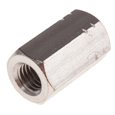 30mm Plain Stainless Steel Coupling Nut, M10, A4 316