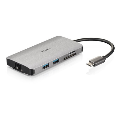 D-Link 3 Port USB 3.0 USB C  Hub, USB Powered, 105 x 52 x 13mm