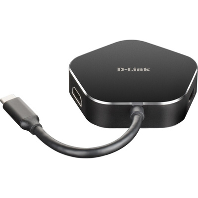 D-Link 2 Port USB 3.0 USB C  Hub, USB Powered, 68 x 67 x 16mm