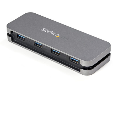 StarTech.com 4 Port USB 3.0, USB 3.1 USB A, USB C  Hub, USB Powered, 50x13.5x20mm