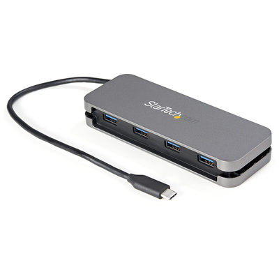 StarTech.com 4 Port USB 3.0, USB 3.1 USB A, USB C  Hub, USB Powered, 50x13.5x20mm