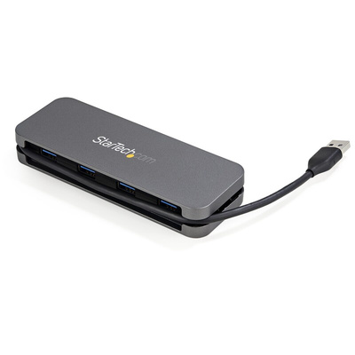 StarTech.com 4 Port USB 3.2 USB A  Hub, USB Bus Powered, 13.5 x 5 x 2cm