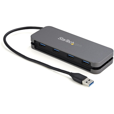 StarTech.com 4 Port USB 3.2 USB A  Hub, USB Bus Powered, 13.5 x 5 x 2cm
