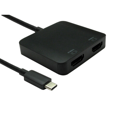 RS PRO USB C to HDMI Adapter, USB C, 2 Supported Display(s)  - up to 4K
