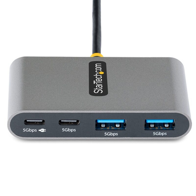 StarTech.com 4 Port USB 3.2 USB A, USB C USB C Hub, USB Bus Powered, 1.7 x 3.0 x 0.6in