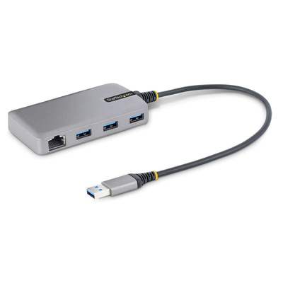 StarTech.com 3 Port USB 3.2 USB A  Hub, USB Bus Powered, 16.5 x 2.0 x 0.6in
