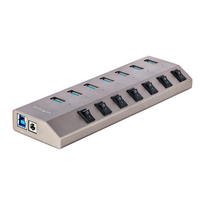 StarTech.com 7 Port USB 3.2 USB A, USB B USB C Hub, AC Adapter Powered, 0.8 x 2.3 x 7.6in