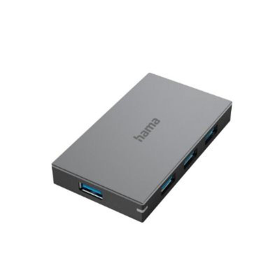 Hama 4 Port USB 3.0 USB A  Hub, USB Powered, 8.6 x 4.9 x 1.2cm
