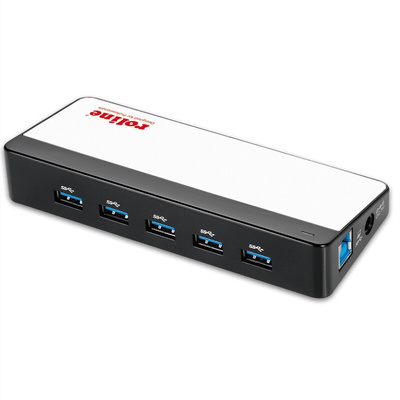 Roline 7 Port USB 3.2 USB A  Hub, USB Bus Powered, 145 x 63 x 26mm