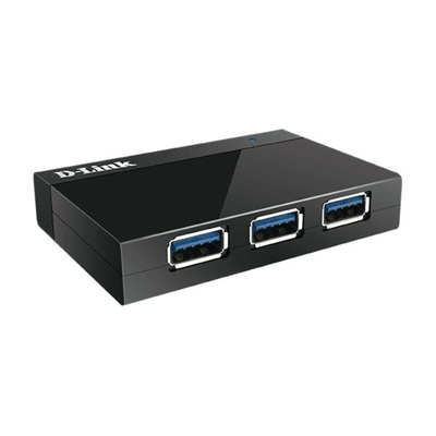 D-Link 4 Port USB 3.0 USB A USB 3.0 Hub, External Power Adapter Powered, 75 x 51 x 14.5mm