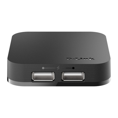 D-Link 4 Port USB 2.0 USB A USB 2.0 Hub, External Power Adapter Powered, 64 x 64 x 14mm