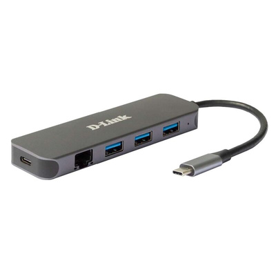 D-Link 4 Port USB 1.1, USB 2.0, USB 3.0 USB C USB C Hub, USB Bus Powered, 118 x 35 x 13.5mm