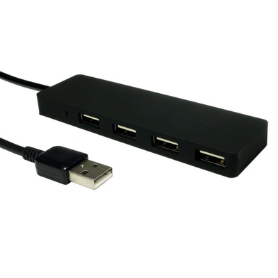 4 Port USB 2.0 USB A  Hub, USB Powered, 195 x 108 x 20mm