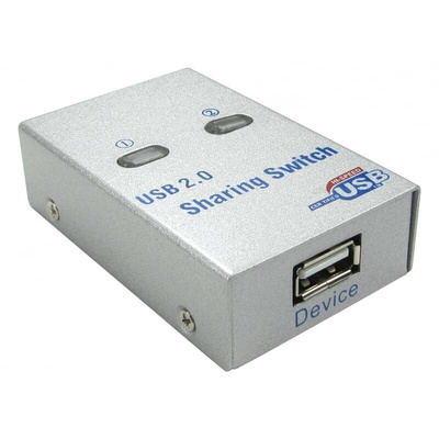 2 Port USB 2.0 USB A  Hub, USB Powered, 66 x 43 x 19mm