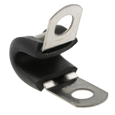 6mm Black Stainless Steel P Clip